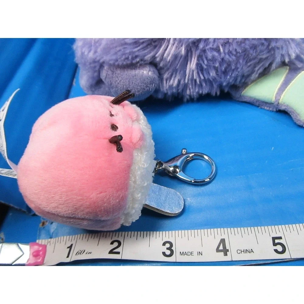 Gund Pusheen Cat Lot Dragon Pip Keychain Cereal Bowl Keychain Cat w/Cupcake